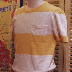 NWT J.Crew Flagstone Tee in Yellow Rugby Stripe